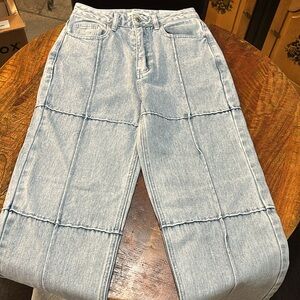 NWT PacSun Light Blue Paneled Boyfriend Jeans